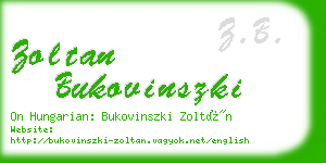 zoltan bukovinszki business card
